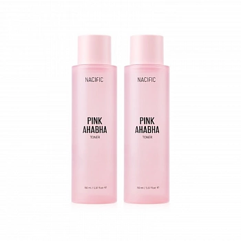 Тонер с АНА и ВНА кислотами 2шт Pink AHA BHA Toner 2ea